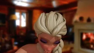 Frozen - Elsa blowjob - animation 02