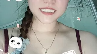 Sexy 36G bunny wearing red lingerie