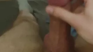 PervOrtak milking out a creamy cumshot