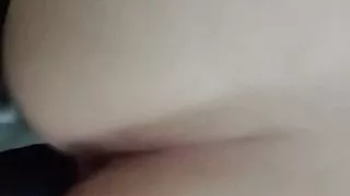 Massaging the ass with the finger and fucking the pussy