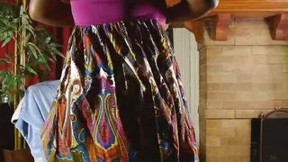 Curvy ebony Lyric fingers her wet pussy through her fishnet bodysuit