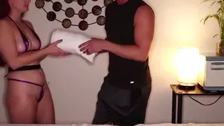 Redhead Gives Shiatsu Massage with Happy Ending Blowjob