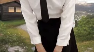 Horror Mädchen Cumshots In Einem Gruseligen Haus Auf Dem Berg In Ländlicher Gegend Als Hexe Gekleidet Modell Schlank Blond Jung Femboy