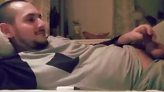 Man Masturbating in Bed (amature cum)