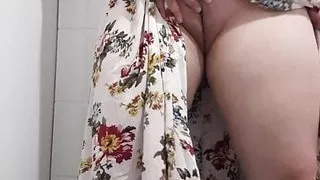 Chubby Milf secretly plays with her fat juicy tits n pussy