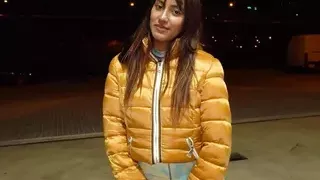 19 years old Laitina and her PUBLIC EXPLOTIS at night!