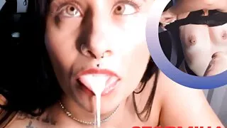 Der heißeste und sehr tiefe Knebel sehr unordentlich mit dem kolumbianischen Webcam Model Stormihart