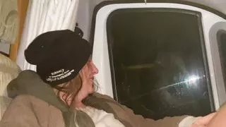 Cracky gets her nasty pussy out for a lift home