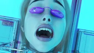 Girl in Tanning Bed Solarium Trapped 3D BDSM Animation