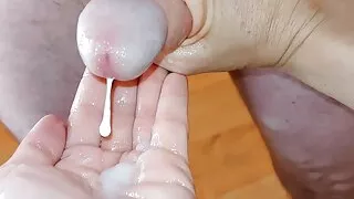 Handjob Technique: Cock Polishing. Triple Cumshot Glans Massage Montage (Milking-time)