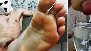Dominant Male FUCKS you with Dirty Talk and CUMS for you in a glass of water! Foot Fetish