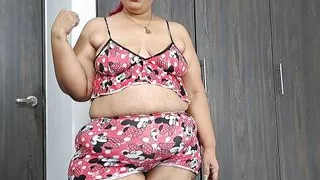 My stepmother finds me masturbating, how horny she gets when she sees my dick