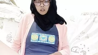 MaureenNadh - Hijab Asian Skinny Squirting On Chastity While Dildo Ride.