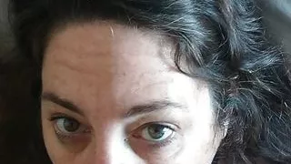 New Years Day- i love sucking Daddy's cock. Mature BBW submissive slut,  kittenbritches, throats BBC on New year's day