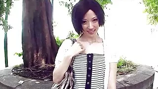 Skinny Japanese Teen tricked to Suck Strangers Dick in Car