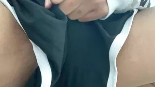 Sneaky showing my pussy