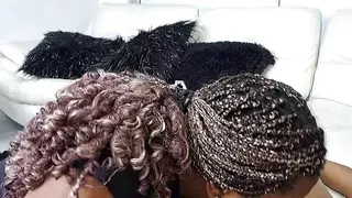 My stepsister sucks my dick while we watch movies. Part 2. We fuck before our parents arrive