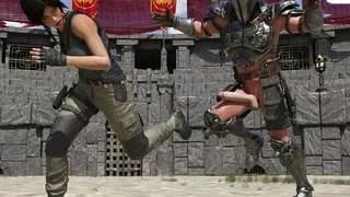 Lara Croft in naughty arena