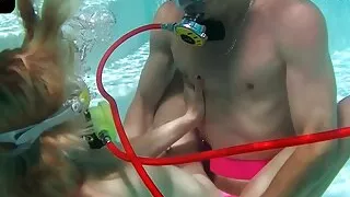 David fucks Samantha underwater hardcore