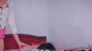 Schoolgirl Does Not Wait And Fucks With My Old Stepdad But He Cum So Quickly In My Pussy