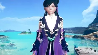 AI Shoujo Japanese beauty Asako in realistic 3D animated sex with multiple orgasms UNCENSORED