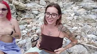 Pickup on the Beach ended with an orgy in a Public place!