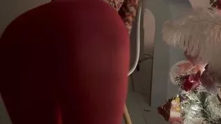 teasing feet and booty in pantyhose