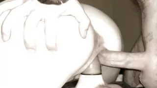 Cheating wife blindfolds cuckold husband for a dvp dpp double vaginal double penetration creampie to get pregnant