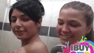 kristi montana with perfect tits lesbian shower with girlfriend 