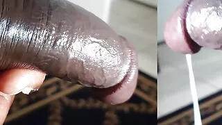 Black Man Jerking Off Black Cock  & Shooting Massive Loads Of Cum (Busting A Nut) Dirty Talking Gay Daddy Bear Cumming