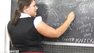 Curvy student with big ass and tits fucked by Form Master