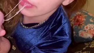 NATURAL BEAUTY with a JUICY ASS SLOPPY FACEFUCK feet pose PT 2