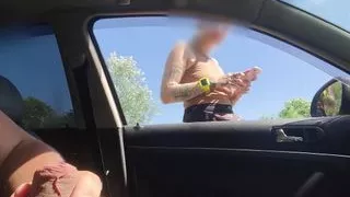 public dick flashing in car