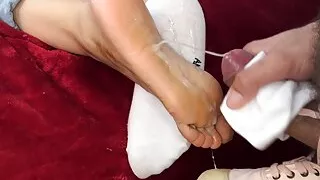 27 Huge cumshots on feet compilation, soles, socks, stockings, high heels, sandals, flip-flops, mules, slippers, sneaker