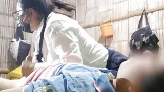 real homemade!! The stepsister decides to fuck her shy stepbrother with a midget penis