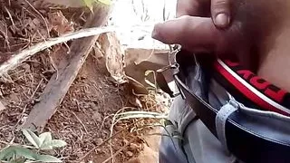 Bathroom boy in his out of town