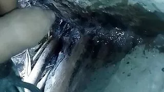 Outside bathroom boy