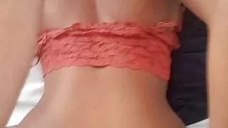 POV Beautiful view of the princess's back