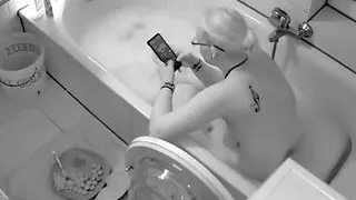 Caught relaxing in the tub