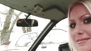 Fakeboobs MILF pussylicked and fucked in amateur closeup