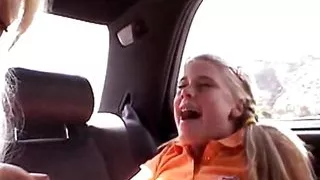 Little Summer fingers cute blonde lez