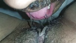 Licking wet desi Indian pussy