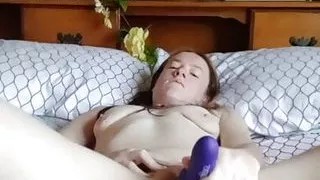 Naughty Ivy fucks rabbit vibrator