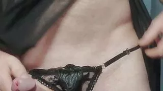 Fun in my black baby doll and panties