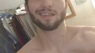 Sexy playful horny guy strips and bends over to spread ass and show daddy his tight asshole masterbates on webcam cummin