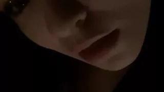 Evening beautiful gentle home video striptease. Close-up