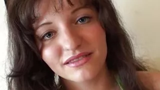 Amazing German teen with small boobs gets her holes pleased