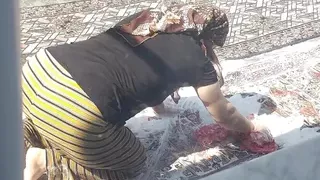 Muslim Hijab Mature Woman Undressing