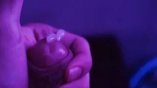 the straight guy jerks off in the dark until he cums