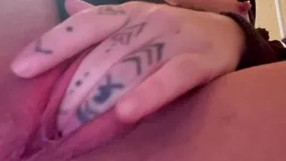 MILF Massaging My Clit and Fingering to Orgasm and Moaning